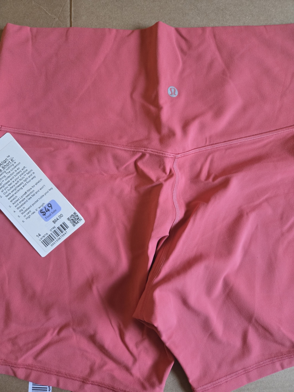 lululemon athletica Pink High-Rise Align 6" Shorts